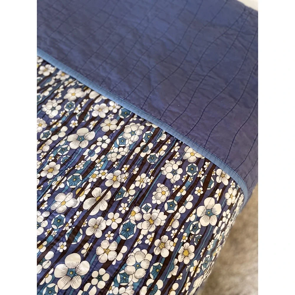 Liberty of London X Target Floral Quilted Coverlet Full/Queen Blue Reversible